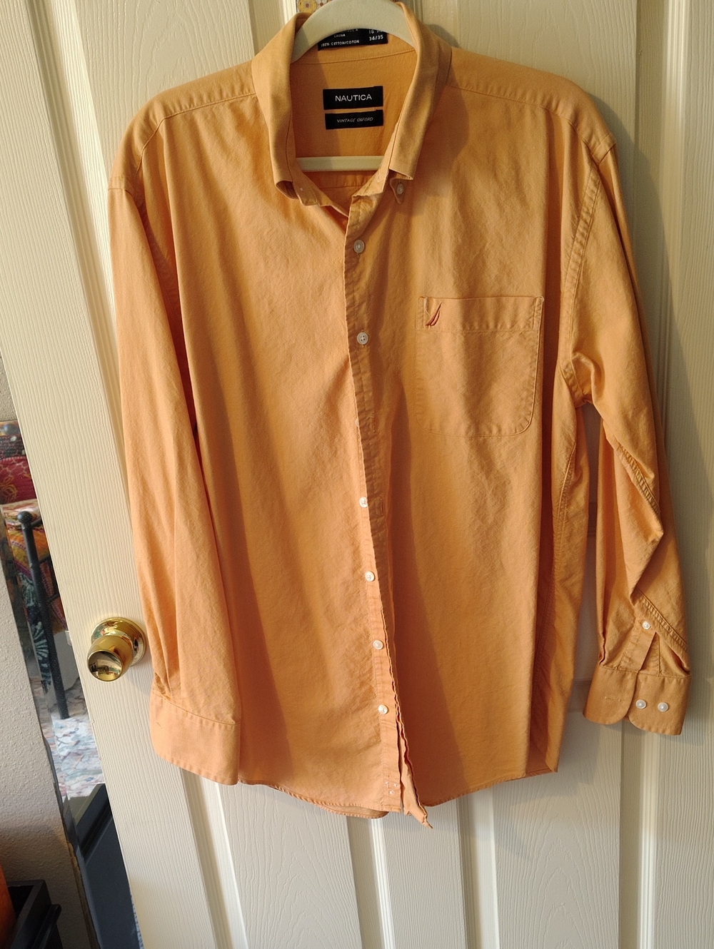 Like New! Men's Nautical Vintage Oxford Long Sleeve, 100%cotton